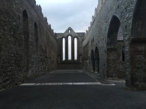 The roofless interior of the Ardfert Cathedral
