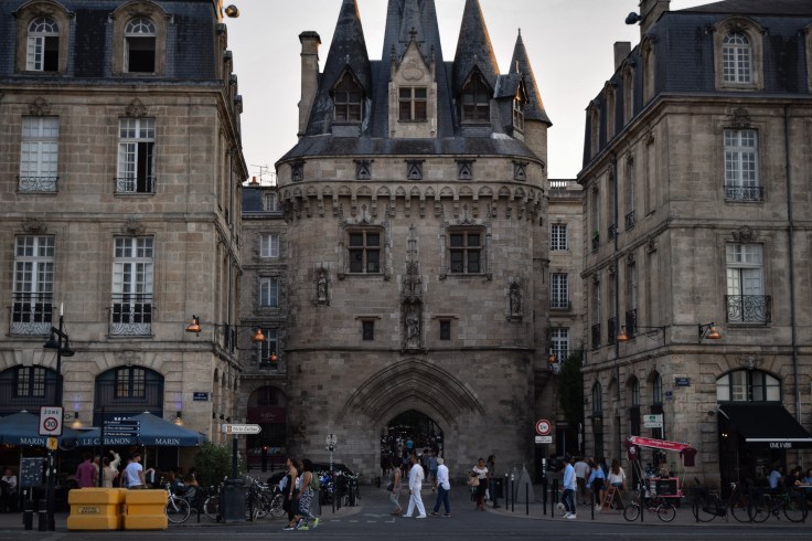 One of the many ancient gates to the old city of Bordeaux