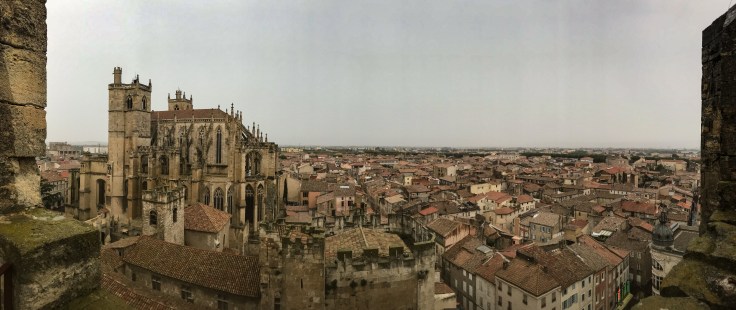 A panoramic view of Narbonne from the palace of the archbishop