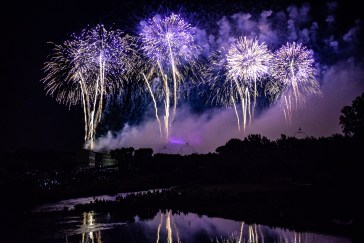 Fireworks over the castle in Carcassonne for the national holiday